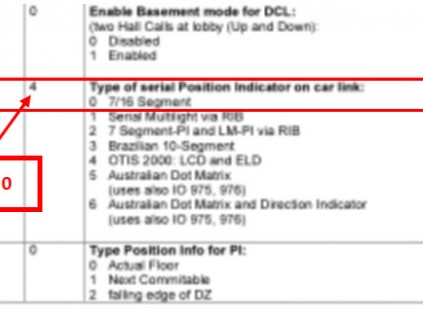 奧的斯ACD電梯樓層顯示字符的設(shè)置