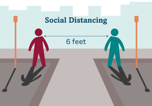 4-SOCIAL DISTANCING CAUSES LONG LINES FOR ELEVATORS