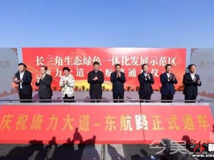 5分鐘到上海！長(zhǎng)三角示范區(qū)康力大道東延工程正式通車