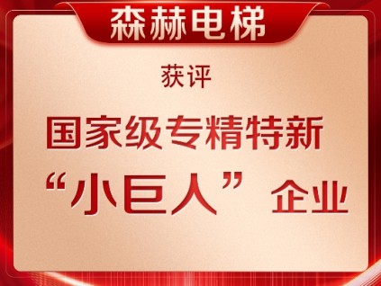 榮耀加冕丨森赫電梯獲評(píng)第六批專精特新“小巨人”企業(yè)稱號(hào)